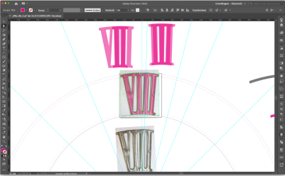 Spannende Erkenntnis: die Ziffern der Kirchenuhren können nicht rein mathematisch konstruiert werden, weil der Optische Ausgleich beachtet werden will