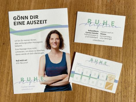 Bei geringem Platzbedarf wie auf dem A6 Flyer ist die Textauswahl besonders wichtig. Kurz und knapp soll der Text sein, aber doch genug Informationen liefern und glustig machen. 