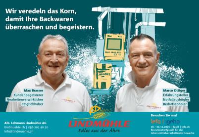Die Inseratereihe präsentiert die Mitarbeitenden der Lindmühle und bringt mit knackigen Begriffen auf den Punkt, wer sie sind und wie sie ihre Leidenschaft in den Betrieb mit einbringen