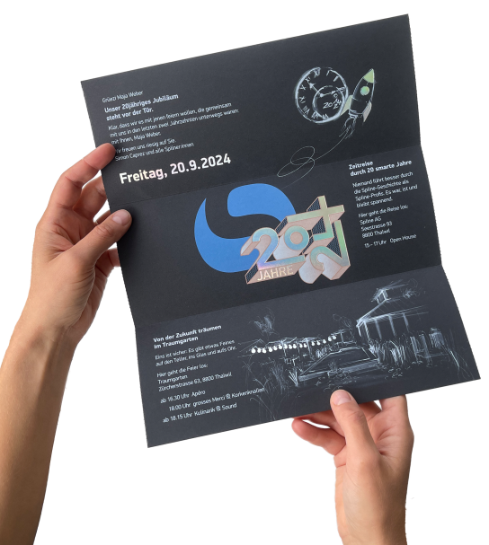 Einladungskarte Spline