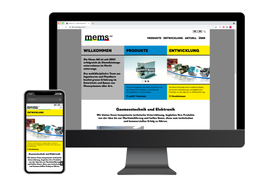 Webauftritt Mems AG