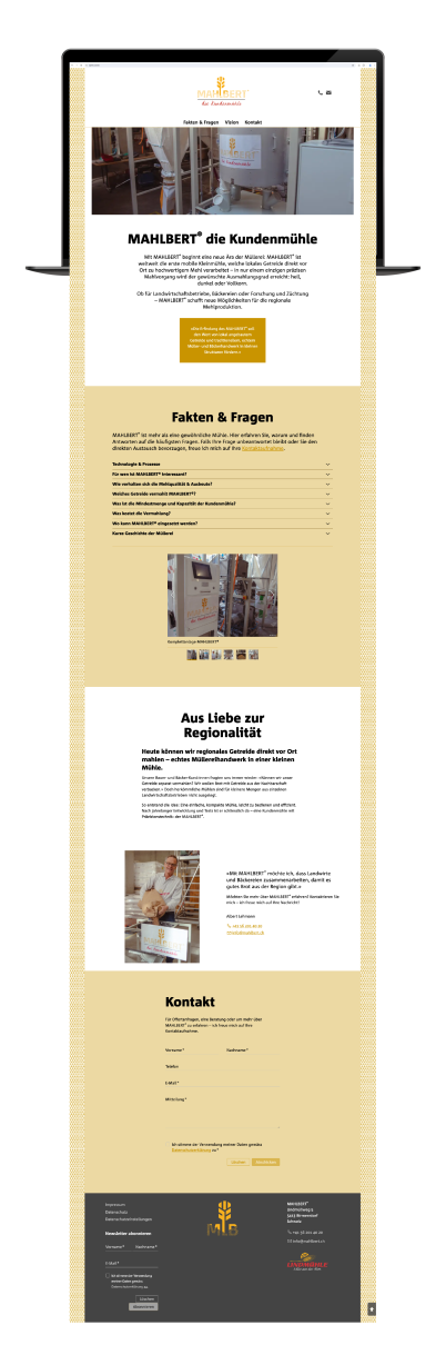 Gestaltung Webauftritt