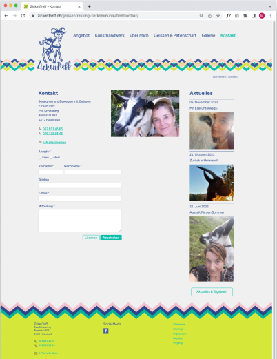 Die fortlaufenden Muster im Header und Footer erforderten Geschick + Konw-how